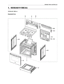 Main Assy parts for Samsung Gas Range NX60A6111SB/AA-00 from AppliancePartsPros.com