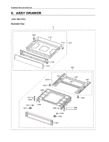 Drawer Assy parts for Samsung Gas Range NX60A6111SW/AA-00 from AppliancePartsPros.com