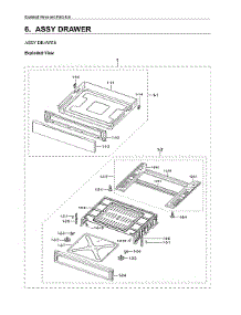 Drawer Assy parts for Samsung Gas Range NX60A6311SG/AA-00 from AppliancePartsPros.com