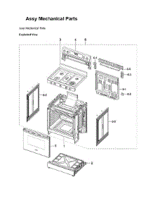 Mechanical Parts parts for Samsung Gas Range NX60A6311SG/AA-01 from AppliancePartsPros.com