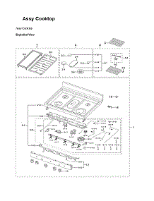 Cooktop Assy parts for Samsung Gas Range NX60A6311SG/AA-01 from AppliancePartsPros.com