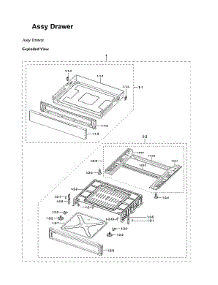 Drawer Assy parts for Samsung Gas Range NX60A6311SG/AA-01 from AppliancePartsPros.com