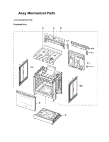 Mechanical Parts parts for Samsung Gas Range NX60A6311SG/AA-02 from AppliancePartsPros.com