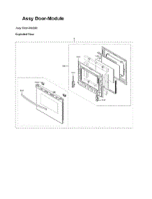 Door-Module Assy parts for Samsung Gas Range NX60A6311SG/AA-02 from AppliancePartsPros.com