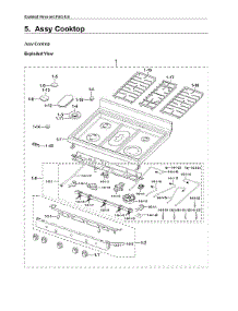 Cooktop Assy parts for Samsung Gas Range NX60A6511SB/AA-00 from AppliancePartsPros.com