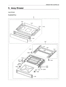 Drawer Assy parts for Samsung Gas Range NX60A6511SG/AA-00 from AppliancePartsPros.com