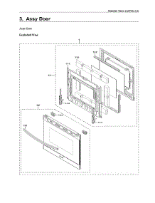 Door Assy parts for Samsung Gas Range NX60A6511SS/AA-01 from AppliancePartsPros.com