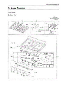 Cooktop Assy parts for Samsung Gas Range NX60A6511SS/AA-01 from AppliancePartsPros.com