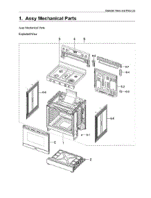 Mechanical Parts Assy parts for Samsung Gas Range NX60A6511SS/AA-02 from AppliancePartsPros.com