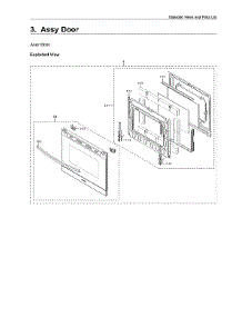 Door Assy parts for Samsung Gas Range NX60A6511SS/AA-02 from AppliancePartsPros.com