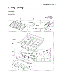 Cooktop Assy parts for Samsung Gas Range NX60A6511SS/AA-02 from AppliancePartsPros.com