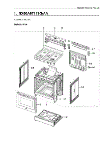 Main Assy parts for Samsung Gas Range NX60A6711SG/AA-00 from AppliancePartsPros.com
