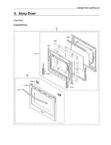 Door Assy parts for Samsung Gas Range NX60A6711ST/AA-00 from AppliancePartsPros.com