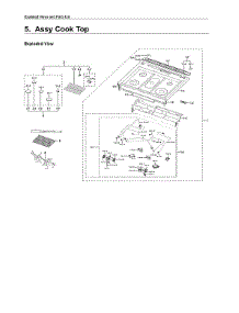 Cooktop Assy parts for Samsung Gas Range NX60T8111SS/AA-01 from AppliancePartsPros.com