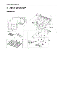 Cooktop Assy parts for Samsung Gas Range NX60T8111SS/AA-02 from AppliancePartsPros.com