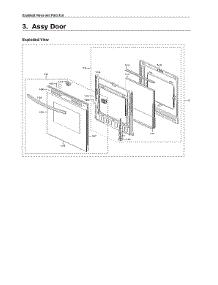Door Assy parts for Samsung Gas Range NX60T8311SS/AA-01 from AppliancePartsPros.com