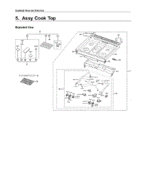 Cooktop Assy parts for Samsung Gas Range NX60T8311SS/AA-01 from AppliancePartsPros.com