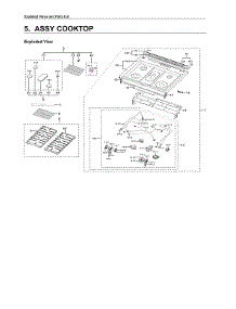 Cooktop Assy parts for Samsung Gas Range NX60T8311SS/AA-02 from AppliancePartsPros.com