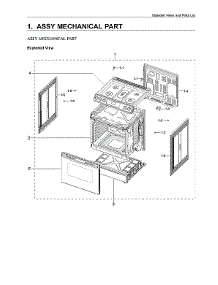 Mechanical Parts Assy parts for Samsung Gas Range NX60T8311SS/AA-04 from AppliancePartsPros.com