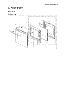 Door Assy parts for Samsung Gas Range NX60T8311SS/AA-04 from AppliancePartsPros.com