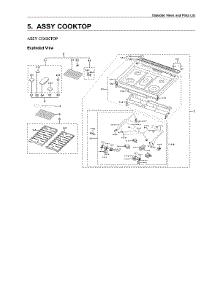 Cooktop Assy parts for Samsung Gas Range NX60T8311SS/AA-04 from AppliancePartsPros.com