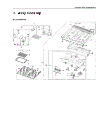 Cooktop Assy parts for Samsung Gas Range NX60T8711SG/AA-00 from AppliancePartsPros.com