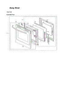 Door Assy parts for Samsung Gas Range NX60T8711SS/AA-01 from AppliancePartsPros.com