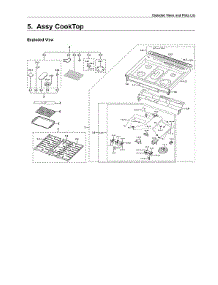 Cooktop Assy parts for Samsung Gas Range NX60T8711ST/AA-00 from AppliancePartsPros.com
