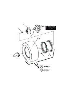 Drive Tire / Wheel parts for Snapper Rear-Engine Riding Mower NZM27613KH (7800023) from AppliancePartsPros.com
