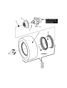 Drive Tire And Wheel parts for Snapper Rear-Engine Riding Mower NZMJ23523KH from AppliancePartsPros.com