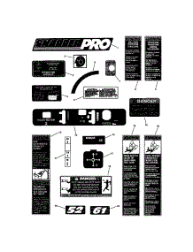 Decals parts for Snapper Rear-Engine Riding Mower NZMJ25613KH from AppliancePartsPros.com