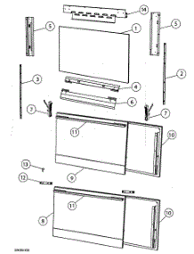 Door Outer parts for  Electric Wall Oven OB30DDEPX1-88491A from AppliancePartsPros.com