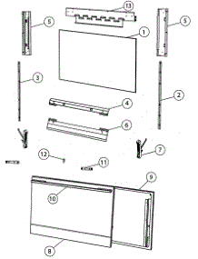 Door Outer parts for  Electric Wall Oven OB30SDEPX1-88492A from AppliancePartsPros.com