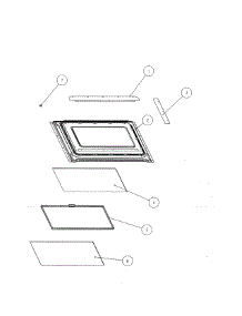 Door Inner Assembly parts for  Electric Wall Oven OD302 from AppliancePartsPros.com