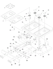 Main Top parts for Amana Gas Range OEMA1-ARG7600W from AppliancePartsPros.com