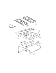 Hob Top parts for  Gas Range OR24SDMBGX2-88654-A from AppliancePartsPros.com
