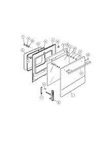 Door parts for  Gas Range OR24SDMBGX2-88654-A from AppliancePartsPros.com