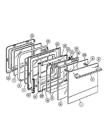 Door Assy parts for  Electric Range OR24SDPWSX1-88485A from AppliancePartsPros.com