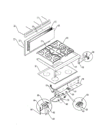 Main Top parts for  Gas Range OR30SLDGX1-70874-A from AppliancePartsPros.com