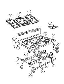 Hobtop Assy parts for  Gas Range OR36LDBGX1-88483A from AppliancePartsPros.com