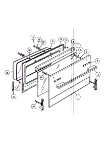 Door Assy parts for  Gas Range OR36SDBGX1-88482A from AppliancePartsPros.com