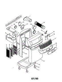 Front And Rear Panel parts for Delonghi Room Air Conditioner PAC03 from AppliancePartsPros.com