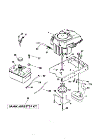Engine parts for Poulan Riding Mower & Tractor PB20A46-96042016700 from AppliancePartsPros.com