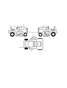 Decals parts for Poulan Riding Mower & Tractor PB20A46-96042016700 from AppliancePartsPros.com