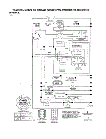Schematic Diagram parts for Poulan Riding Mower & Tractor PB20A46-96042016700 from AppliancePartsPros.com
