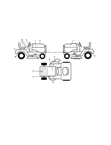 Decals parts for Poulan Riding Mower & Tractor PB20A46-96042016900 from AppliancePartsPros.com
