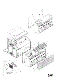 Outer Case Assembly parts for Amana Room Air Conditioner PBC111A00A-P1224904R from AppliancePartsPros.com