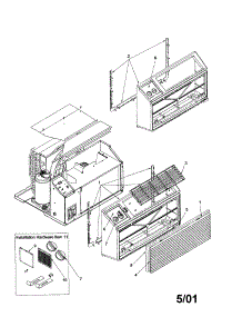 Outer Case Assembly parts for Amana Room Air Conditioner PBE102A35A-P1224911R from AppliancePartsPros.com