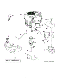 Engine parts for Poulan Riding Mower & Tractor PBGT2654-96042017300 from AppliancePartsPros.com