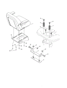 Seat parts for Poulan Riding Mower & Tractor PBGT2654-96042017300 from AppliancePartsPros.com